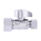 Eastman 10756LF 3/8 in. OD x 5/8 in. OD Lead Free Compression Straight Stop Quarter Turn Valve - 2