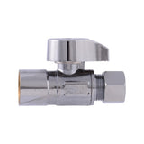 Eastman 10757LF 3/8 in. OD x 1/2 in. Sweat Quarter Turn Straight Stop Valve - 2