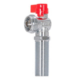Eastman 10758 1/2 in. MIP or Sweat x 3/4 in. MHT Quarter Turn Washing Machine Stop Valve Red Handle