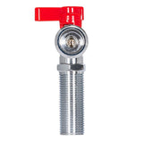 Eastman 10758 1/2 in. MIP or Sweat x 3/4 in. MHT Quarter Turn Washing Machine Stop Valve Red Handle - 3