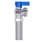 Eastman 10759 1/2 in. x 3/4 in. Quarter Turn Washing Machine Stop Valve with Blue Handle - 2