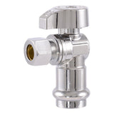 Eastman 10760 1/2 in Press x 3/8 in OD Compression Quarter Turn Angle Stop Valve Lead Free