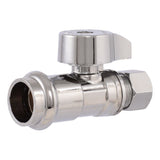Eastman 10761 1/2 in Press x 3/8 in OD Compression Quarter Turn Straight Stop Valve Lead Free