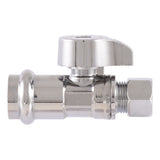 Eastman 10761 1/2 in Press x 3/8 in OD Compression Quarter Turn Straight Stop Valve Lead Free - 2