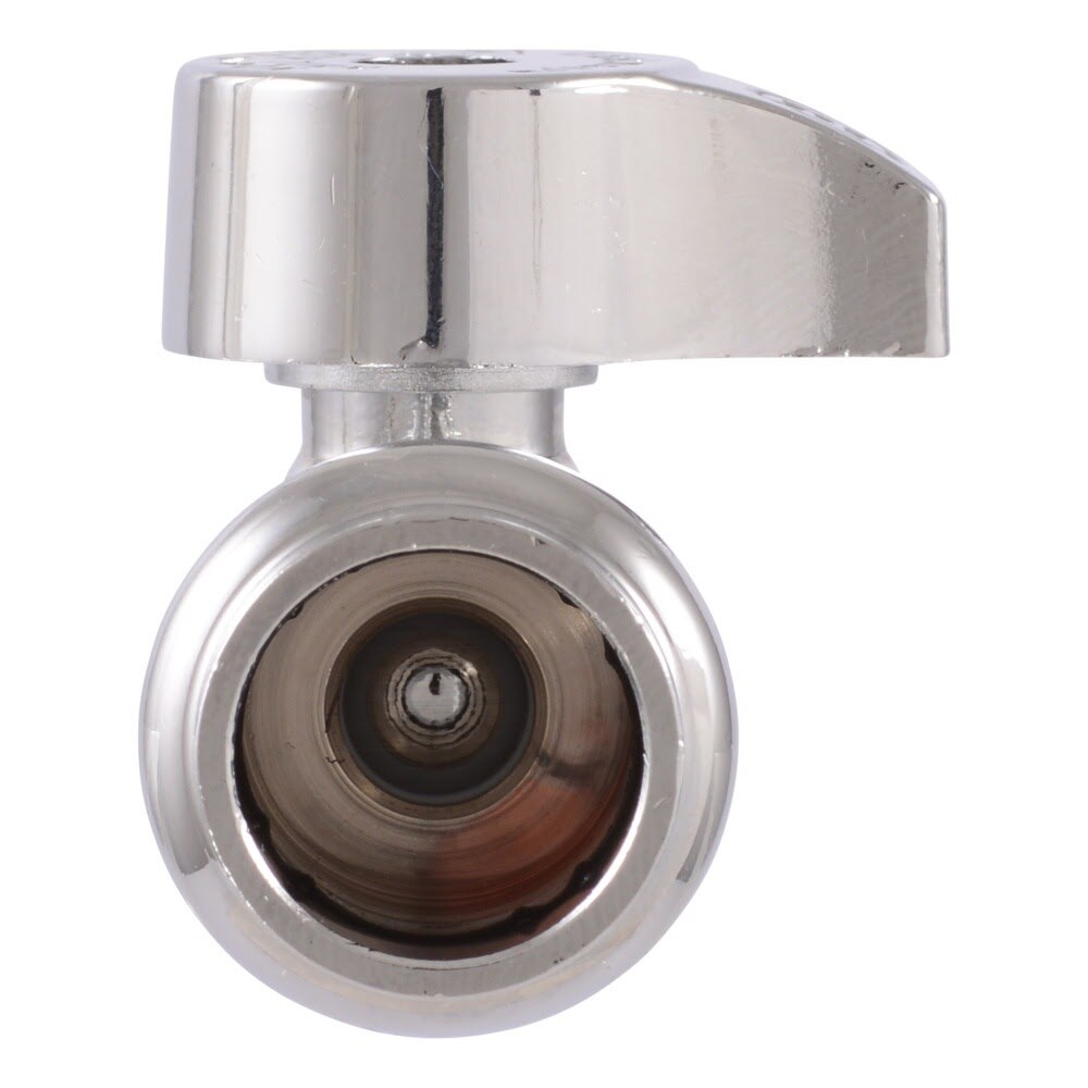Eastman 10761 1/2 in Press x 3/8 in OD Compression Quarter Turn Straight Stop Valve Lead Free - 3