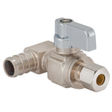 Eastman 10780LF 1/4 in. OD x 1/2 in. x 1/2 in. PEX Crimp Quarter-Turn Tee Stop Valve