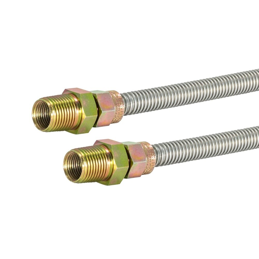 Eastman 10SS505012 3/8 in. OD x 12 in. L Stainless Steel Gas Connector with 1/2 in. MIP Ends - 2