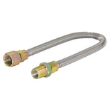 Eastman 10SS515018 18 in Stainless Steel Gas Connector with 3/8 in OD and 1/2 in FIP x 1/2 in MIP