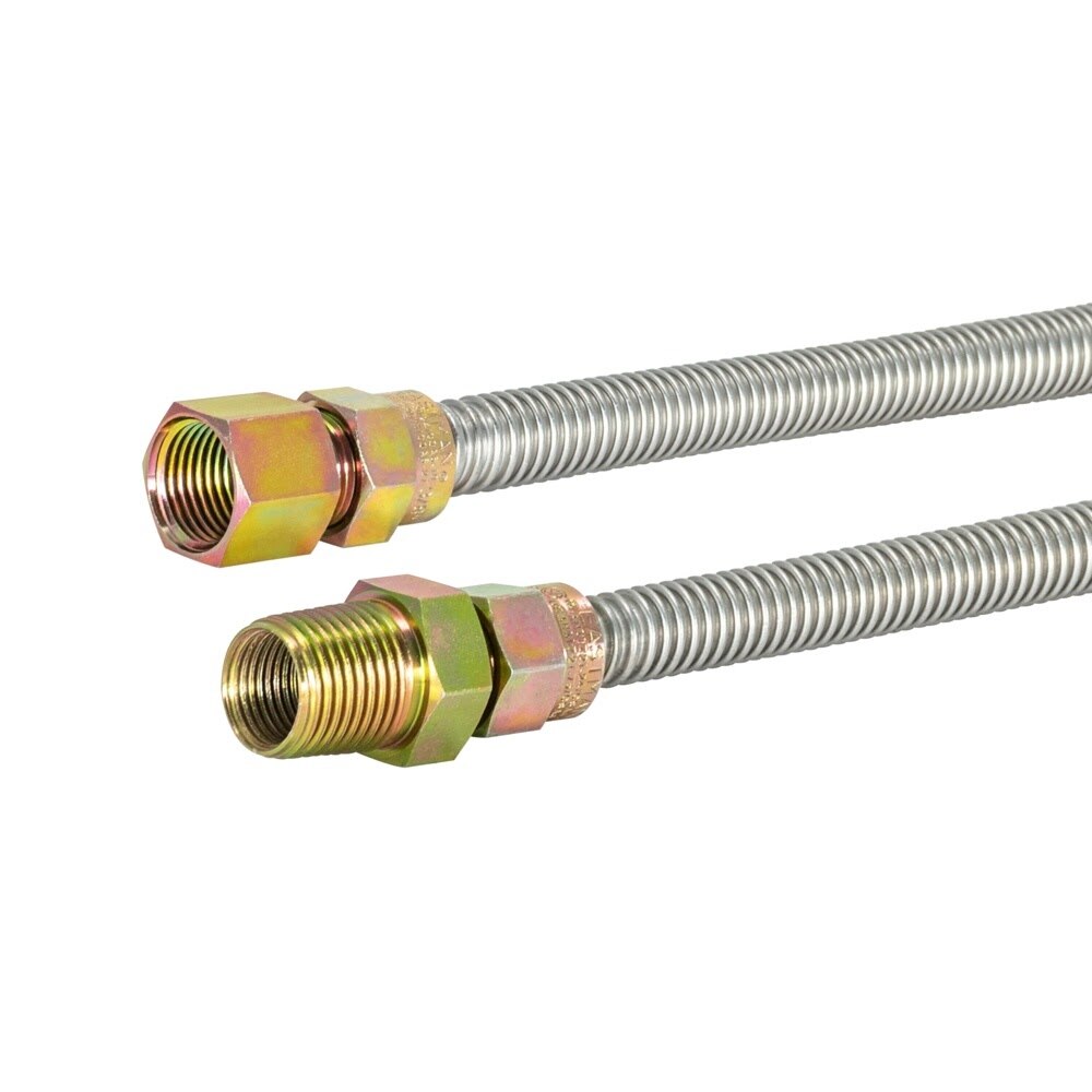Eastman 10SS515018 18 in Stainless Steel Gas Connector with 3/8 in OD and 1/2 in FIP x 1/2 in MIP - 2