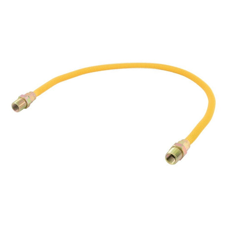 Eastman 10YE505030 3/8 in OD x 30 in L Yellow Stainless Steel Gas Connector with 1/2 in MIP Ends