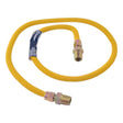 Eastman 10YE505048B 48 in. 3/8 in. OD Yellow Stainless Steel Gas Connector with 1/2 in. MIP Ends