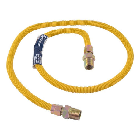 Eastman 10YE505048B 48 in. 3/8 in. OD Yellow Stainless Steel Gas Connector with 1/2 in. MIP Ends