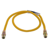 Eastman 10YE505048B 48 in. 3/8 in. OD Yellow Stainless Steel Gas Connector with 1/2 in. MIP Ends - 2
