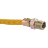 Eastman 10YE505048B 48 in. 3/8 in. OD Yellow Stainless Steel Gas Connector with 1/2 in. MIP Ends - 3