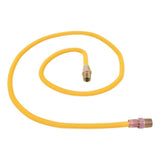 Eastman 10YE505060 3/8 in OD x 60 in Yellow Coated Stainless Steel Gas Connector with 1/2 in MIP Ends