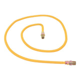 Eastman 10YE505072 72 in Yellow Stainless Steel Gas Connector 3/8 in OD with 1/2 in MIP x 1/2 in MIP