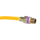 Eastman 10YE50V036B 3/8 in. x 36 in. EFV Stainless Steel Gas Connector with 1/2 in. MIP Ends - 3