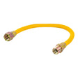 Eastman 10YE515018B 18 in Yellow Stainless Steel Gas Connector 3/8 in OD 1/2 in FIP x 1/2 in MIP