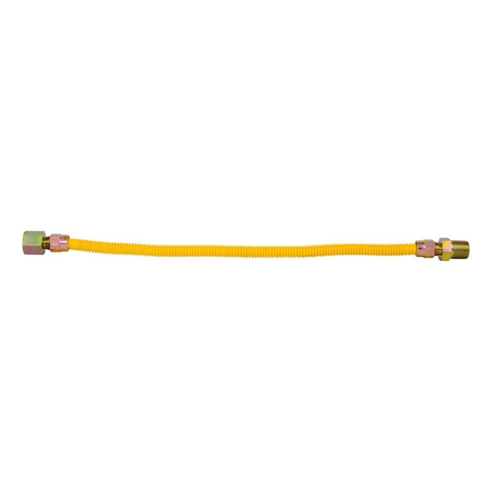 Eastman 10YE515018B 18 in Yellow Stainless Steel Gas Connector 3/8 in OD 1/2 in FIP x 1/2 in MIP - 2