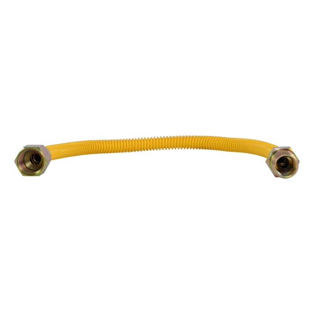 Eastman 10YE515018B 18 in Yellow Stainless Steel Gas Connector 3/8 in OD 1/2 in FIP x 1/2 in MIP - 3