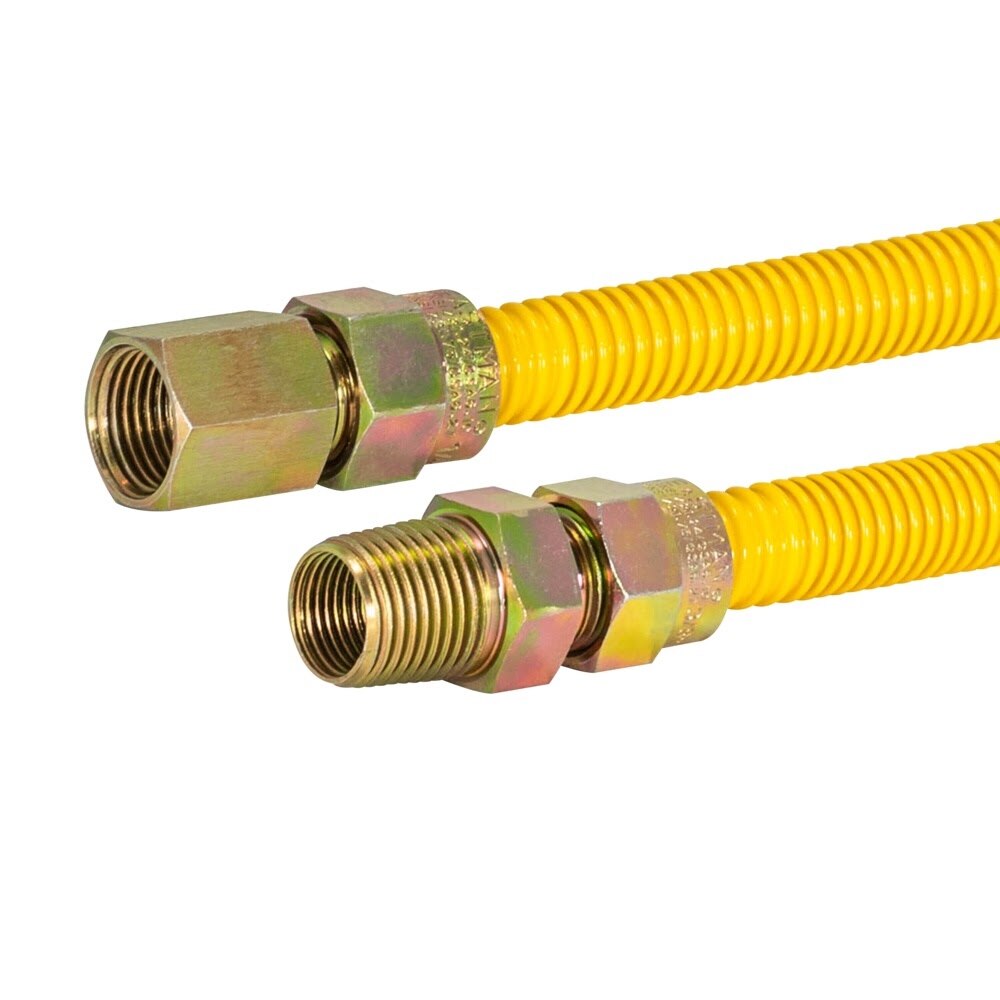 Eastman 10YE515024 3/8 in. OD x 24 in. Stainless Steel Gas Connector with 1/2 in. FIP x 1/2 in. MIP - 2