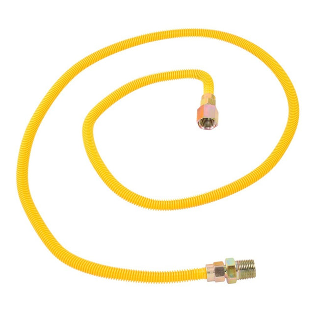 Eastman 10YE515060B 3/8 in. OD x 60 in. Stainless Steel Gas Connector with 1/2 in. FIP x 1/2 in. MIP Ends