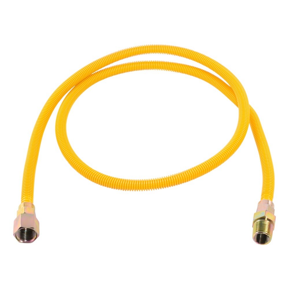 Eastman 10YE515060B 3/8 in. OD x 60 in. Stainless Steel Gas Connector with 1/2 in. FIP x 1/2 in. MIP Ends - 2