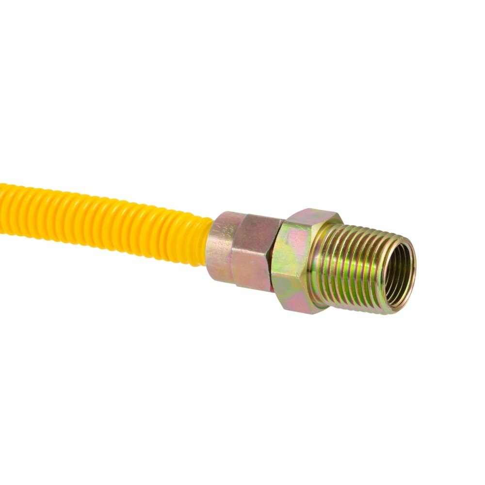 Eastman 10YE515060B 3/8 in. OD x 60 in. Stainless Steel Gas Connector with 1/2 in. FIP x 1/2 in. MIP Ends - 3