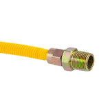 Eastman 10YE515060B 3/8 in. OD x 60 in. Stainless Steel Gas Connector with 1/2 in. FIP x 1/2 in. MIP Ends - 3