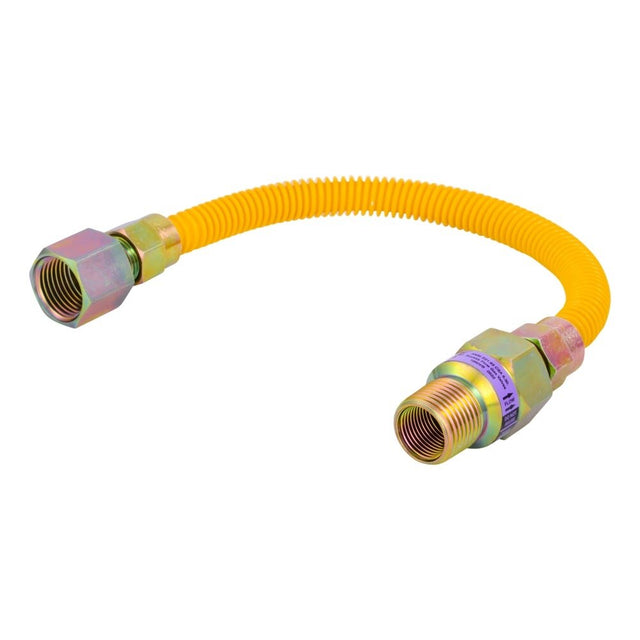 Eastman 10YE51V012B 3/8 in. OD x 12 in. EFV Gas Connector 1/2 in. FIP x 1/2 in. MIP