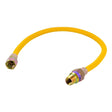 Eastman 10YE51V024B 3/8 in. OD x 24 in. Yellow Stainless Steel EFV Gas Connector