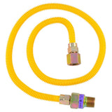 Eastman 10YE51V036B 3/8 in. x 36 in. Yellow EFV Gas Connector 1/2 in. FIP x 1/2 in. MIP