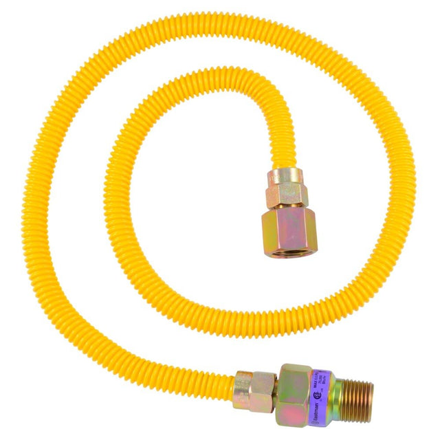 Eastman 10YE51V036B 3/8 in. x 36 in. Yellow EFV Gas Connector 1/2 in. FIP x 1/2 in. MIP