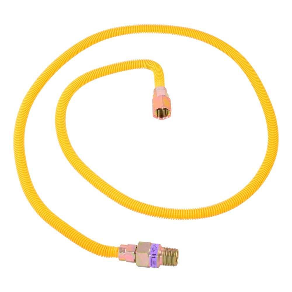 Eastman 10YE51V060B 3/8 in. OD x 60 in. EFV Stainless Steel Gas Connector with 1/2 in. FIP x 1/2 in. MIP