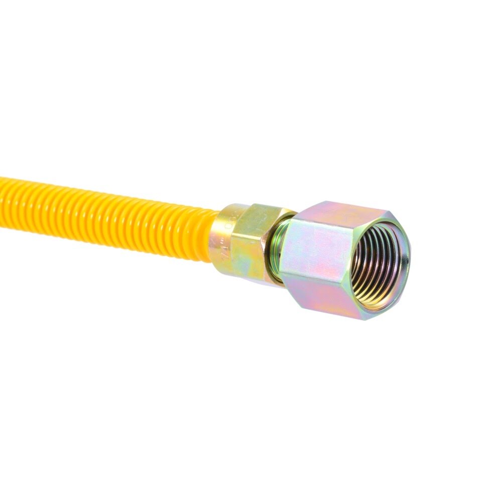 Eastman 10YE51V060B 3/8 in. OD x 60 in. EFV Stainless Steel Gas Connector with 1/2 in. FIP x 1/2 in. MIP - 3