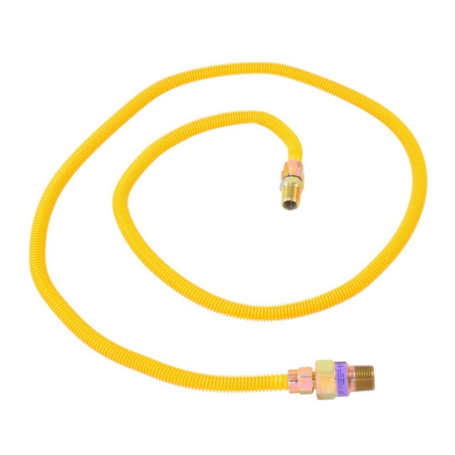 Eastman 10YE535060 3/8 in x 60 in Yellow Stainless Steel Gas Connector 3/8 in FIP x 1/2 in MIP