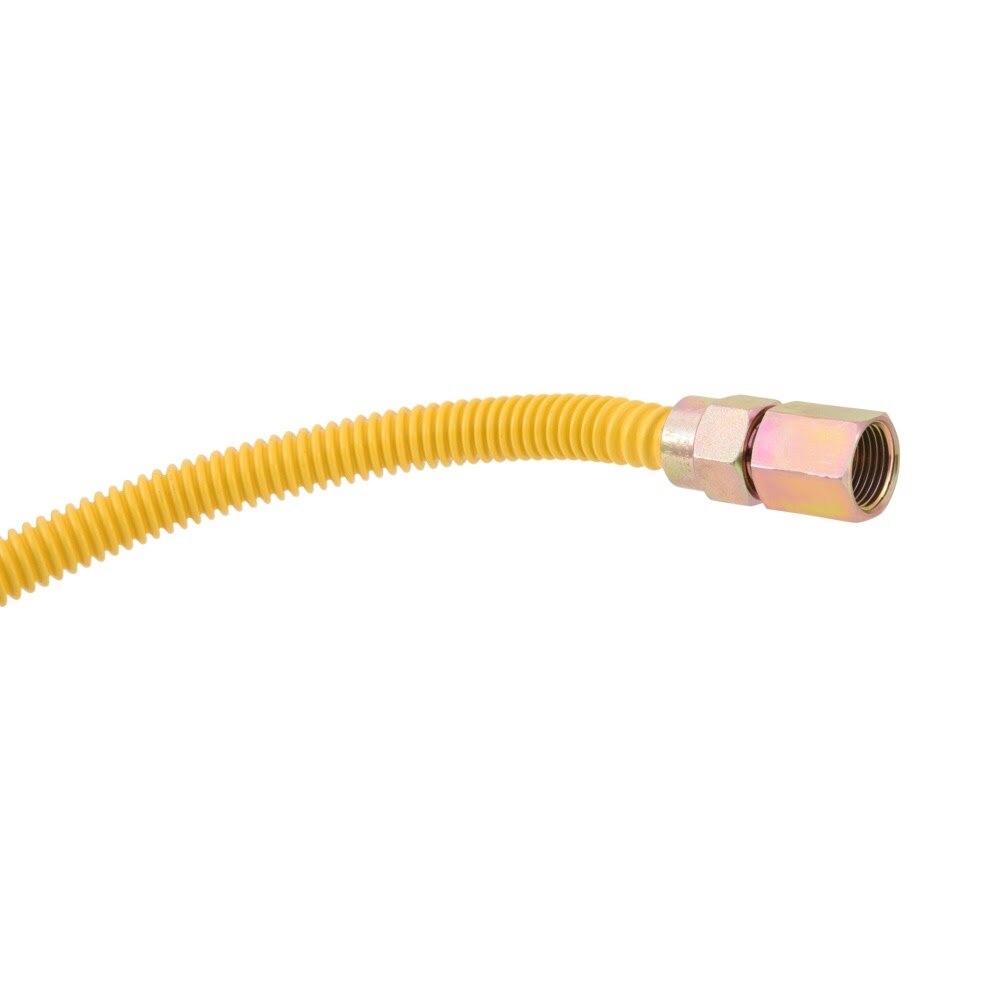 Eastman 10YE535148B 3/8 in x 48 in Yellow Stainless Steel Gas Connector 3/8 FIP x 1/2 FIP - 2