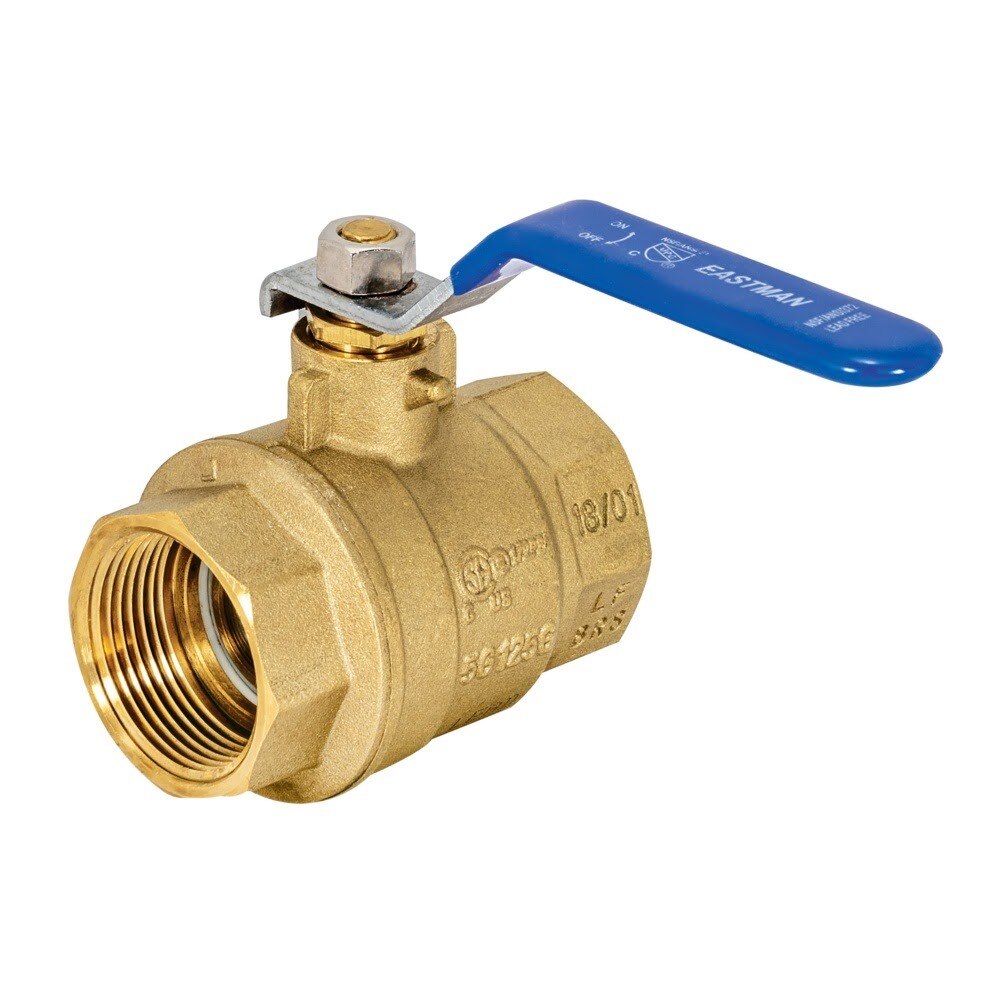 Eastman 20051LF 1-1/4 in. Heavy-Duty Brass IPS Full Port Ball Valve