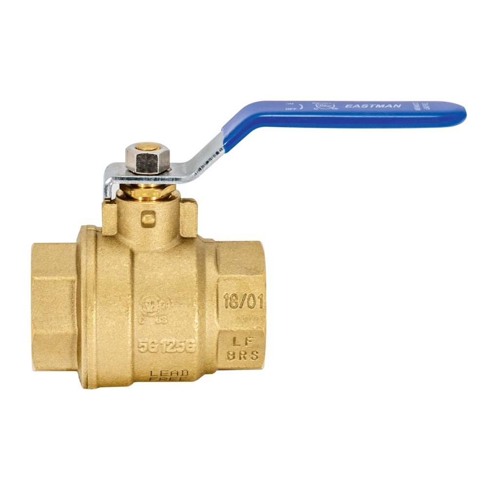 Eastman 20051LF 1-1/4 in. Heavy-Duty Brass IPS Full Port Ball Valve - 3