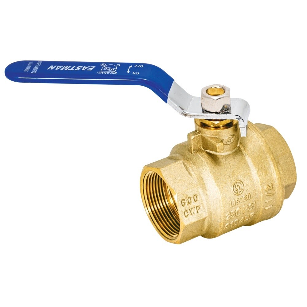 Eastman 20053LF 1-1/2 in. IPS Heavy Duty Full Port Brass Ball Valve - 2