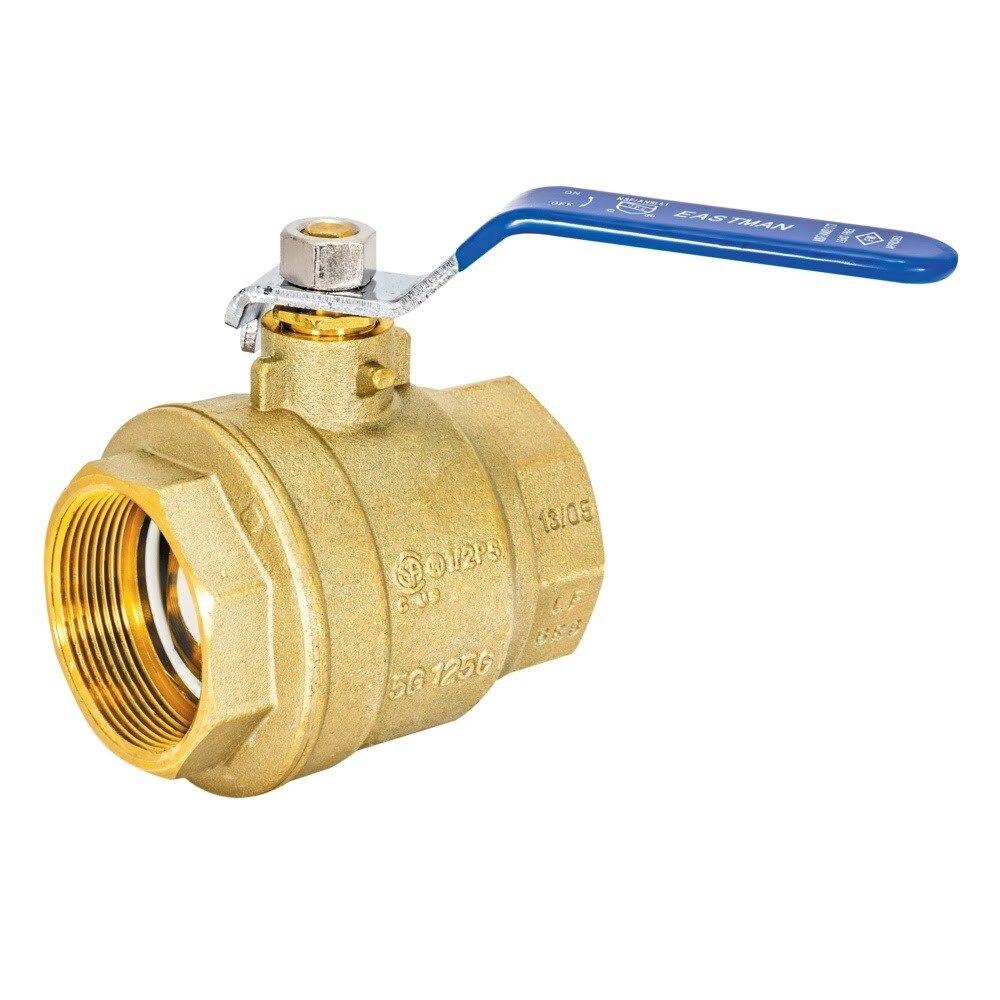 Eastman 20055LF 2 in. Heavy-Duty Brass IPS Full Port Ball Valve for Potable Water