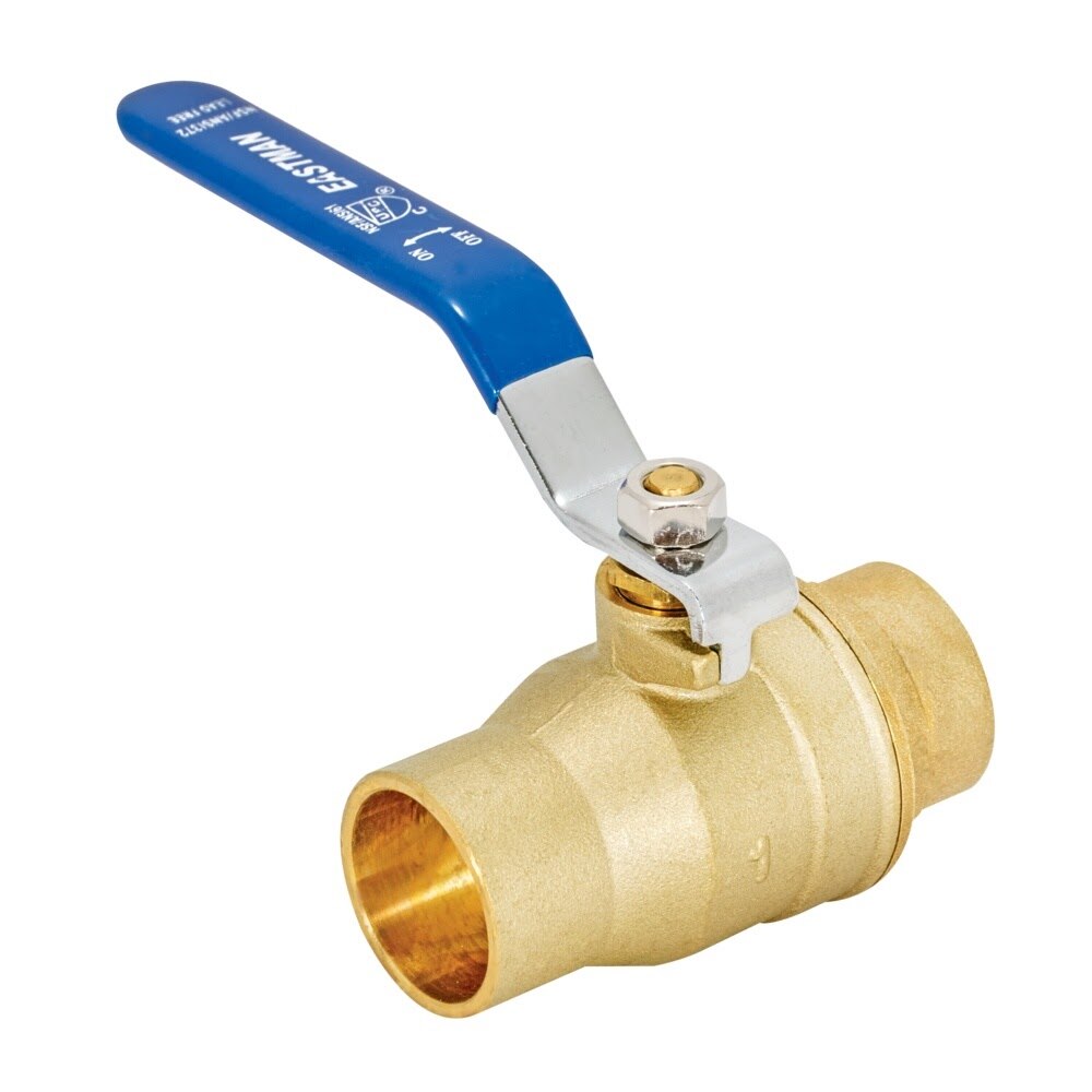 Eastman 20065LF 1 in Sweat Heavy Duty Full Port Brass Ball Valve for Potable Water - 2