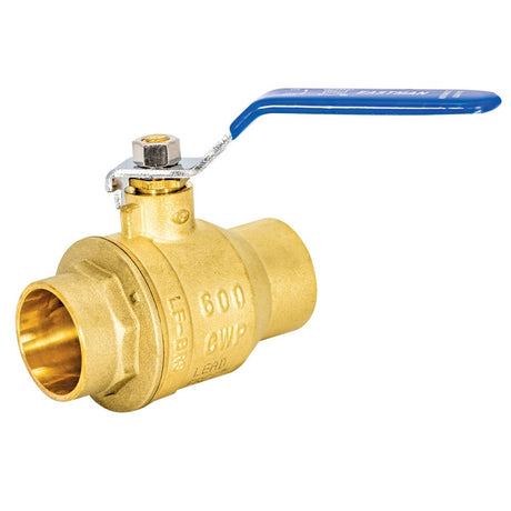 Eastman 20067LF 1-1/4 in. Sweat Heavy-Duty Full Port Brass Ball Valve