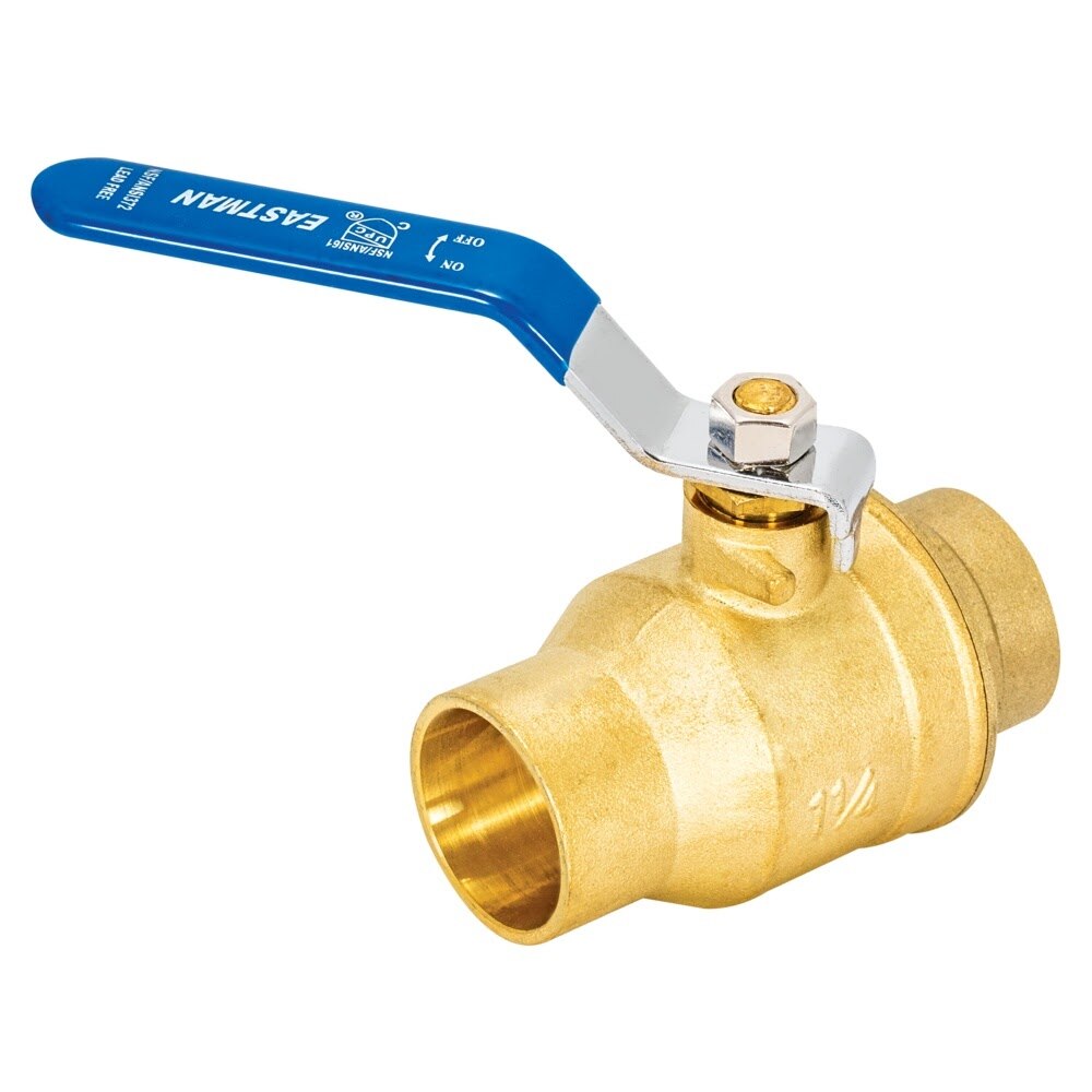 Eastman 20067LF 1-1/4 in. Sweat Heavy-Duty Full Port Brass Ball Valve - 2