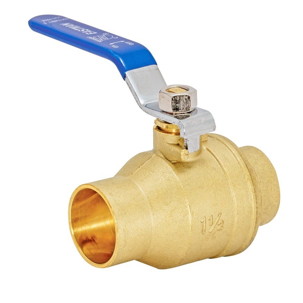 Eastman 20069LF 1-1/2 in. Sweat Heavy-Duty Full Port Brass Ball Valve - 2