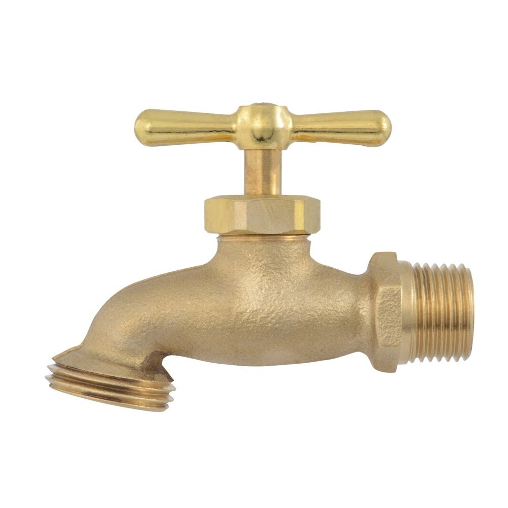 Eastman 20181 1/2 in. MIP x 1/2 in. MHT Brass Hose Bibb for Irrigation - 3