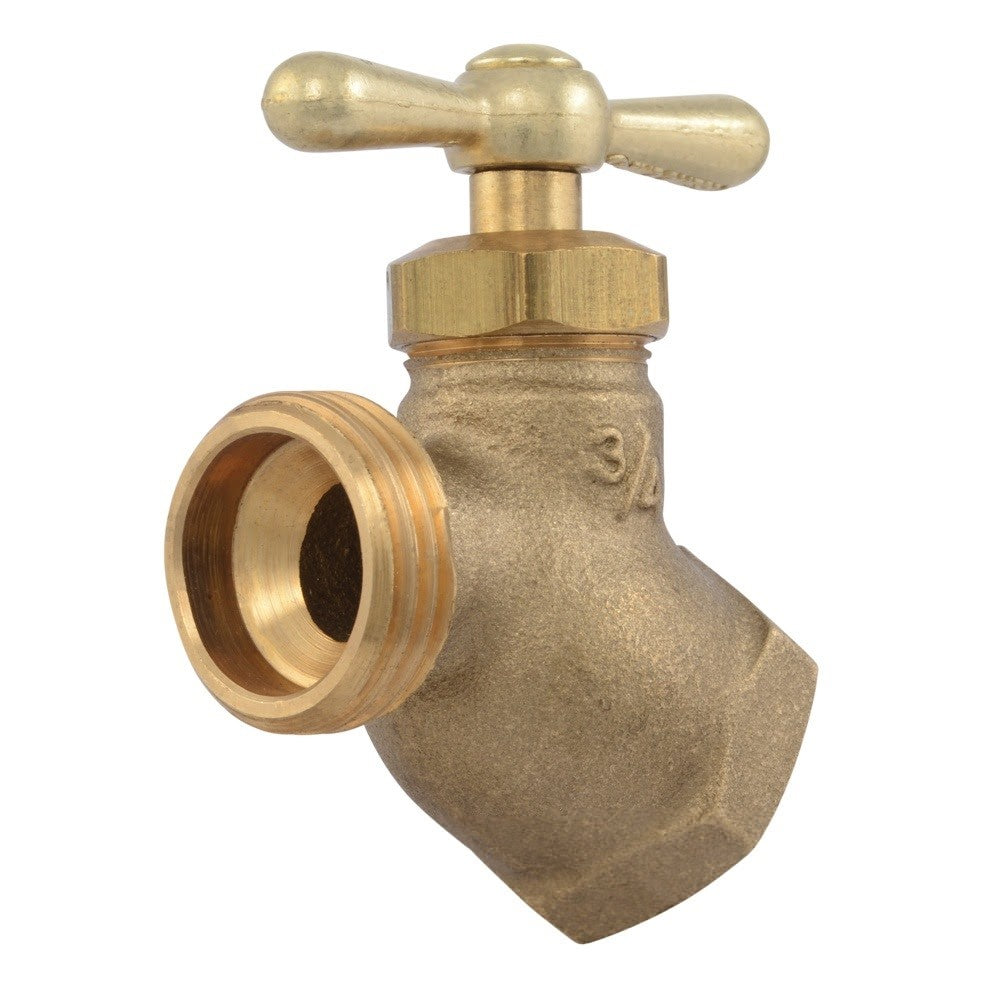 Eastman 20203 3/4 in Female FIP Brass Hose Bibb with No Kink Outlet
