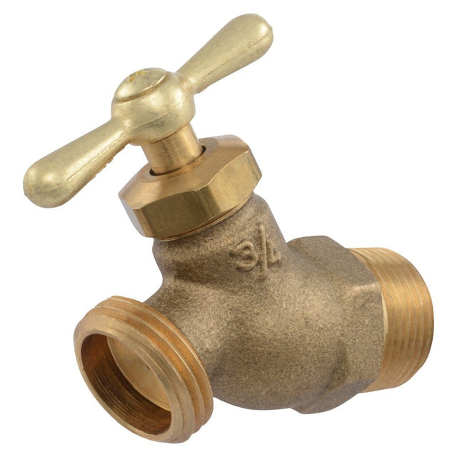 Eastman 20207 3/4 in. Brass No Kink Hose Bibb with MIP x MHT Connections