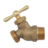 Eastman 20207 3/4 in. Brass No Kink Hose Bibb with MIP x MHT Connections - 2