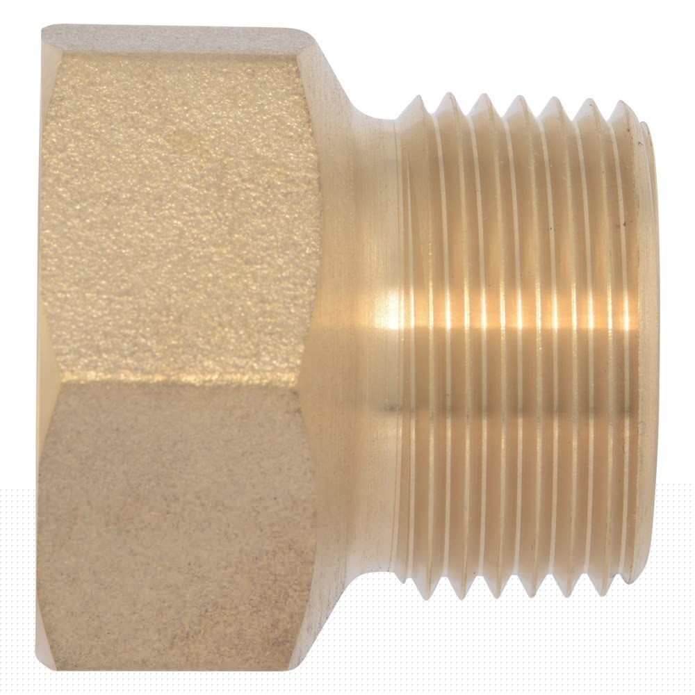 Eastman 20357 3/4 in. FHT x 3/4 in. MIP Tapped 1/2 in. FIP Brass Hose-To-Pipe Adapter - 2